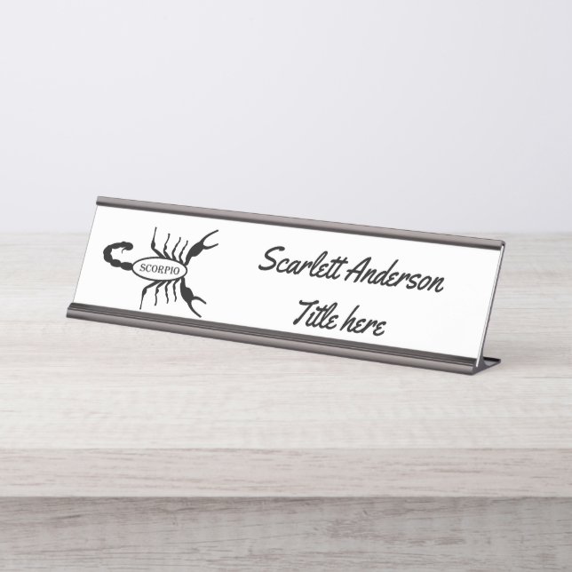 Scorpio Black Scorpion Star Sign Custom (Front)