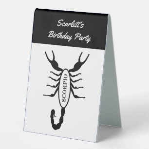 Scorpio Black Scorpion Star Sign Custom Birthday