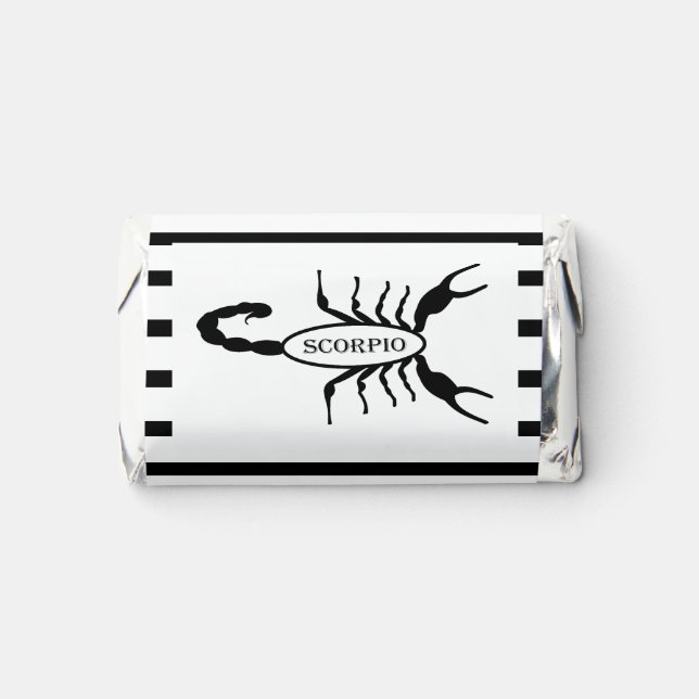Scorpio Black Scorpion Star Sign Custom Birthday Hershey's Miniatures (Front)
