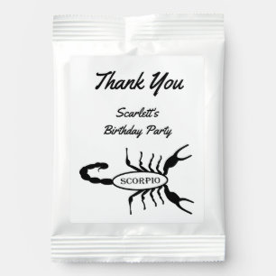 Scorpio Black Scorpion Star Sign Custom Birthday Margarita Drink Mix