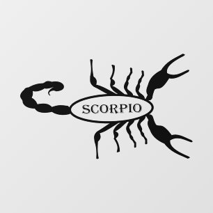 Scorpio Black Scorpion Star Sign Floor Decals