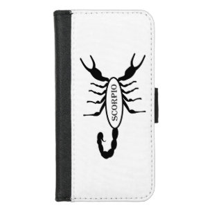 Scorpio Black Scorpion Star Sign iPhone 8/7 Wallet Case
