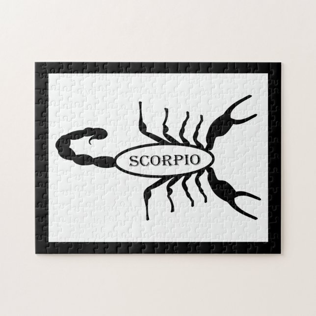 Scorpio Black Scorpion Star Sign Jigsaw Puzzle (Horizontal)