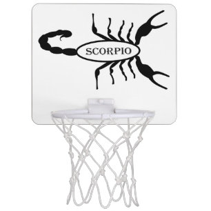 Scorpio Black Scorpion Star Sign Mini Basketball Hoop