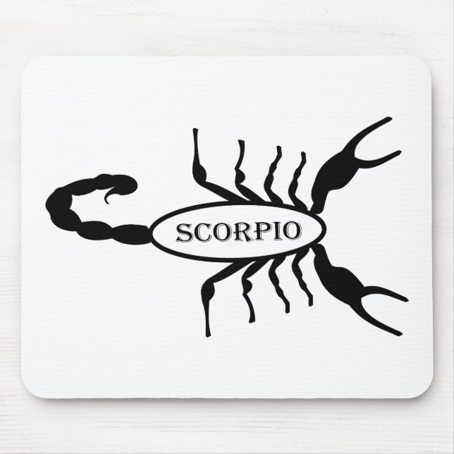 Scorpio Black Scorpion Star Sign Mouse Pad (Front)