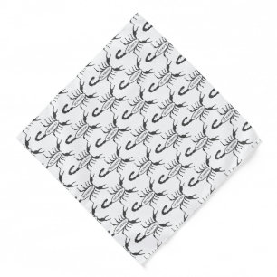 Scorpio Black Scorpion Star Sign Patterned Bandana