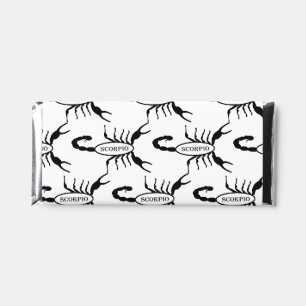 Scorpio Black Scorpion Star Sign Patterned Hershey Bar Favors