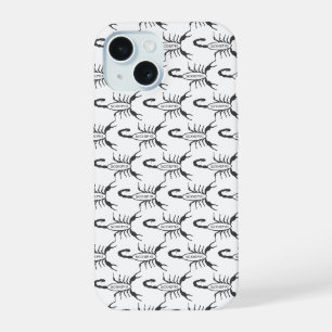 Scorpio Black Scorpion Star Sign Patterned iPhone 15 Case