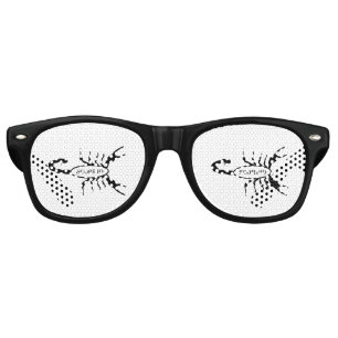 Scorpio Black Scorpion Star Sign Retro Sunglasses