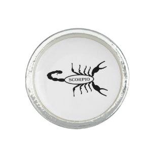 Scorpio Black Scorpion Star Sign Ring
