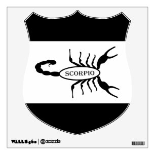 Scorpio Black Scorpion Star Sign Wall Decal