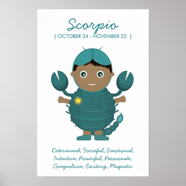 Scorpio - Boy Horoscope Poster (Front)