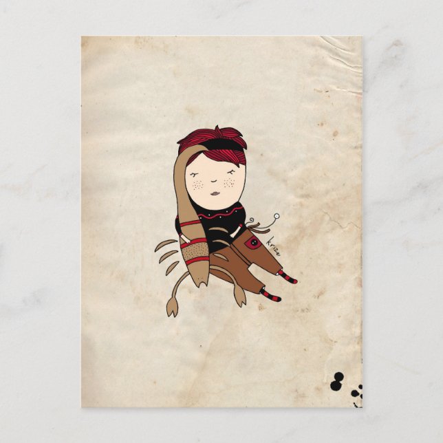 Scorpio Boy Zodiac Sign Postcard (Front)