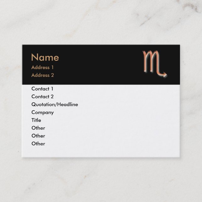 Scorpio Business Card (Front)