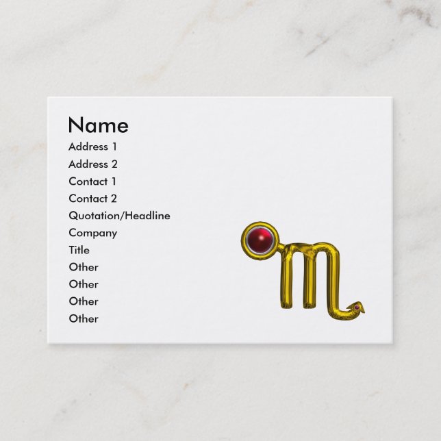 SCORPIO BUSINESS CARD (Front)