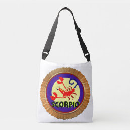 Scorpio Cartoon Zodiac Astrology design Crossbody Bag