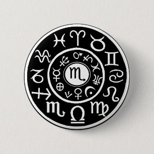 Scorpio Celestial Design Button