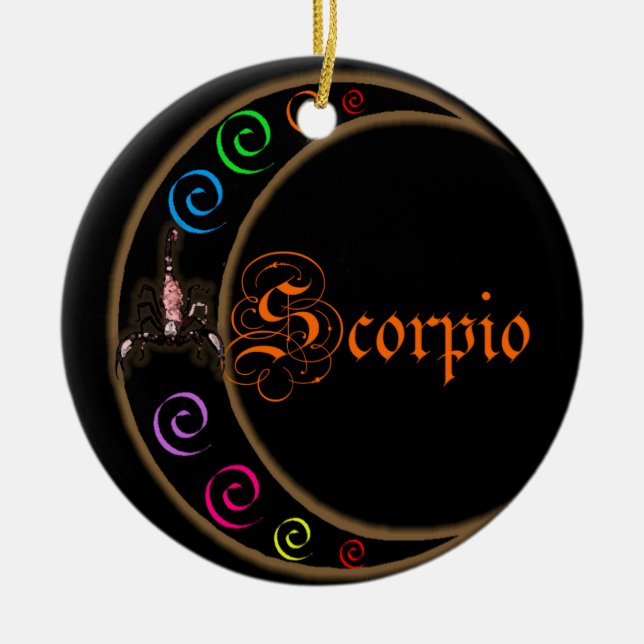 Scorpio Ceramic Ornament (Front)