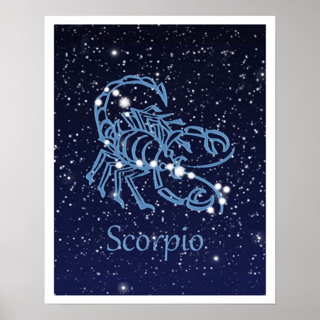 Scorpio Constellation and Zodiac Sign with Stars (Front)