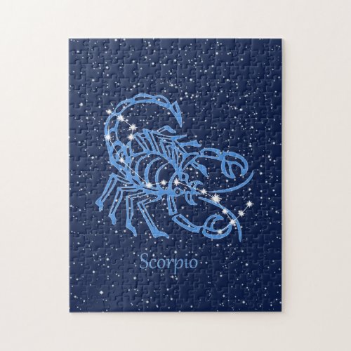 Scorpio Constellation and Zodiac Sign with Stars Jigsaw Puzzle