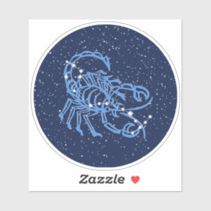 Scorpio Constellation and Zodiac Sign with Stars Sticker