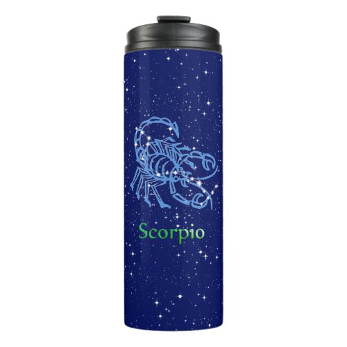 Scorpio Constellation and Zodiac Sign with Stars Thermal Tumbler