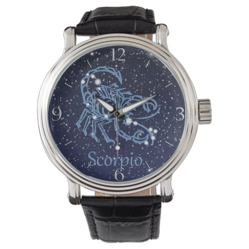 Scorpio Constellation and Zodiac Sign with Stars Watch