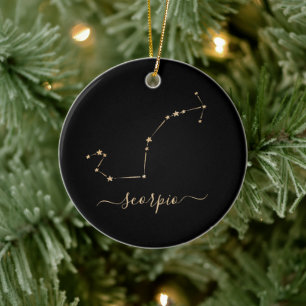 Scorpio Constellation Ceramic Ornament