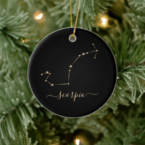 Scorpio Constellation Ceramic Ornament