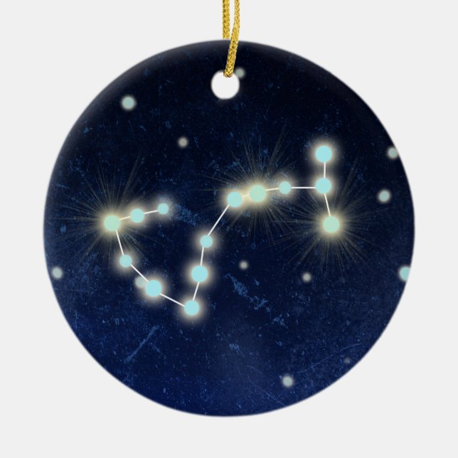 Scorpio Constellation | Custom Name Ceramic Ornament (Front)