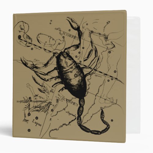 Scorpio Constellation Hevelius 1690 Decor Binder