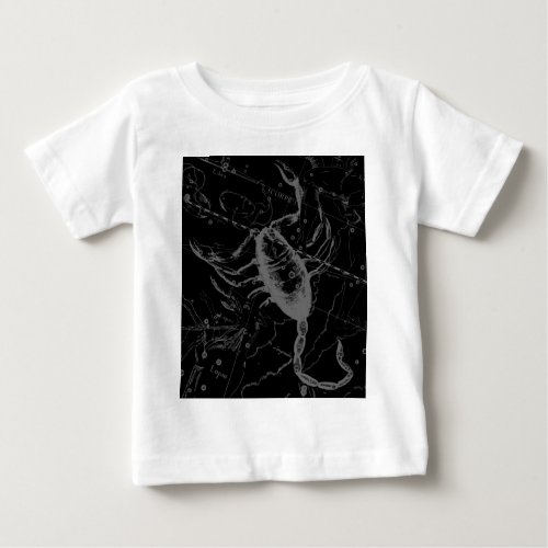 Scorpio Constellation Hevelius 1690 Engraving Baby T_Shirt