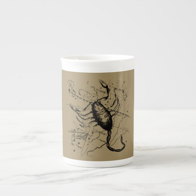 Scorpio Constellation Hevelius 1690 Engraving Bone China Mug (Front)