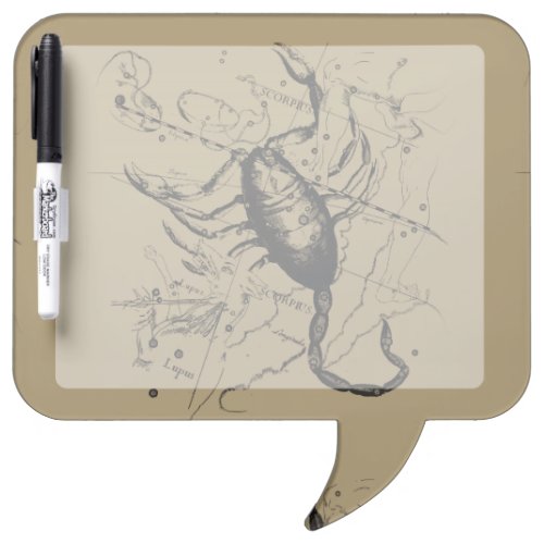 Scorpio Constellation Hevelius 1690 Engraving Dry_Erase Board