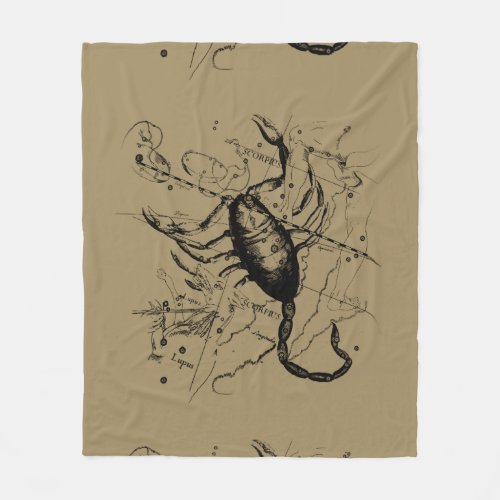 Scorpio Constellation Hevelius 1690 Oct23 _Nov 21 Fleece Blanket