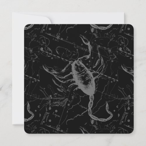 Scorpio Constellation Hevelius 1690 on Black