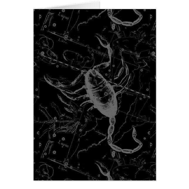Scorpio Constellation Hevelius 1690 on Black Cards (Front)