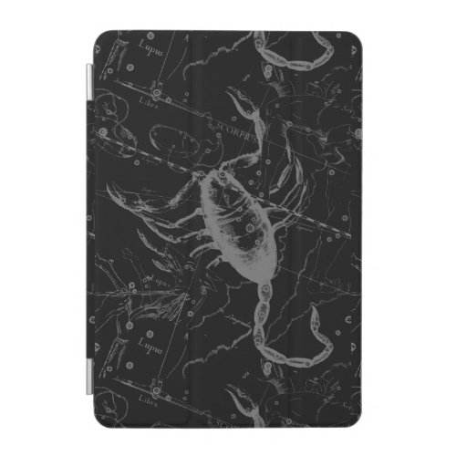 Scorpio Constellation Hevelius 1690 on Black iPad Mini Cover