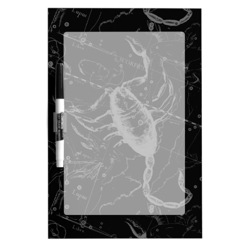 Scorpio Constellation Hevelius 1690 Vintage Black Dry_Erase Board