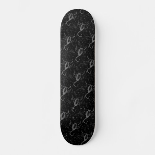 Scorpio Constellation Hevelius 1690 Vintage Black Skateboard Deck