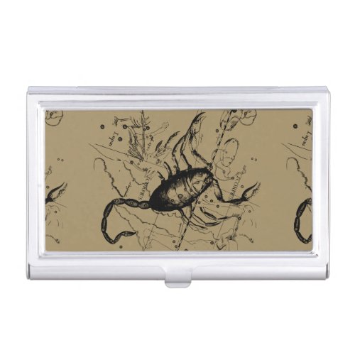 Scorpio Constellation Hevelius circa 1690 Vintage Business Card Holder