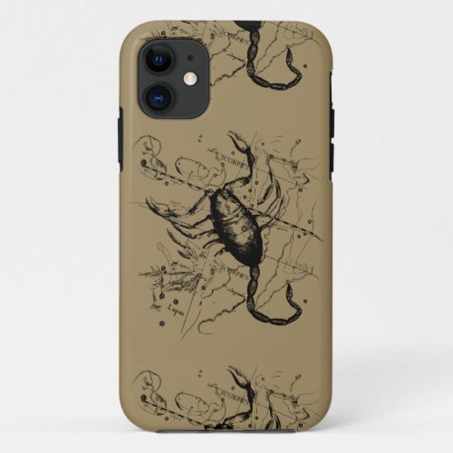 Scorpio Constellation Hevelius circa 1690 Vintage iPhone 11 Case