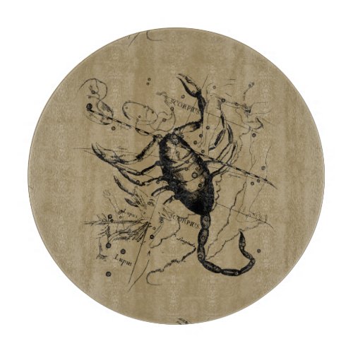 Scorpio Constellation Hevelius circa 1690 Vintage Cutting Board