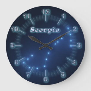 Scorpio constellation large clock