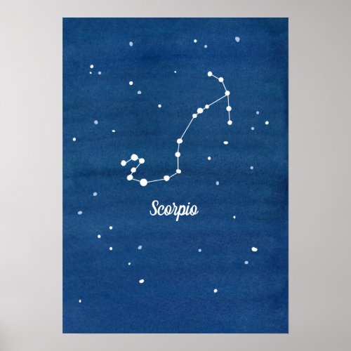 Scorpio Constellation Night Sky Poster