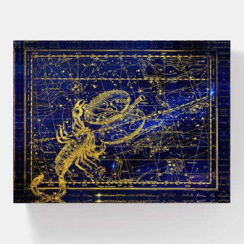 scorpio constellation paperweight