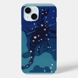 Scorpio Constellation, Vintage Zodiac Astrology iPhone 15 Case
