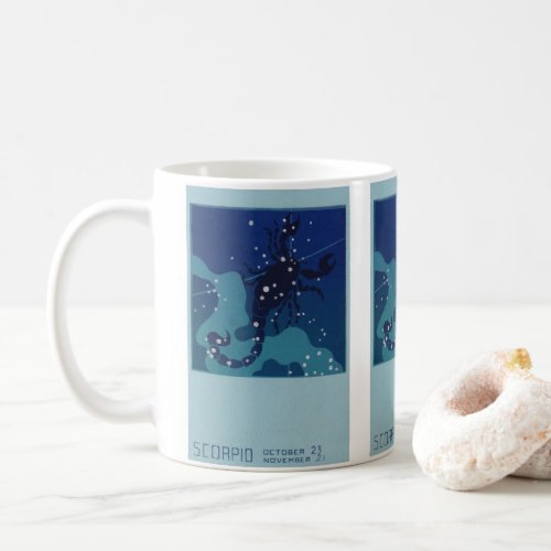 Scorpio Constellation Vintage Zodiac Astrology Coffee Mug