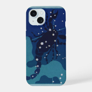 Scorpio Constellation, Vintage Zodiac Astrology iPhone 15 Case