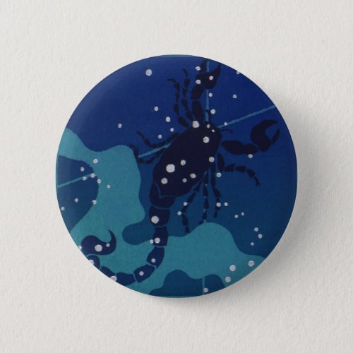 Scorpio Constellation Vintage Zodiac Astrology Pinback Button